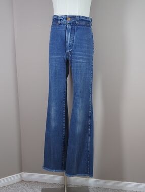 Vintage Le Culottier Women's High-Rise Flared Blue Jeans 70s